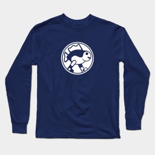 Minimal, dorky design for evolving people. Walking Fish. Long Sleeve T-Shirt